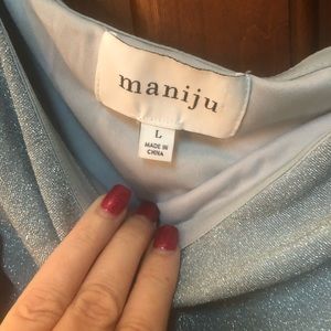 Light blue formal evening gown